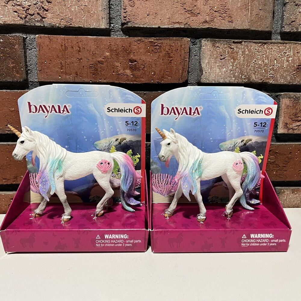 2 Schleich Bayala SEA UNICORN MARE Fairy Fantasy Figure 70571